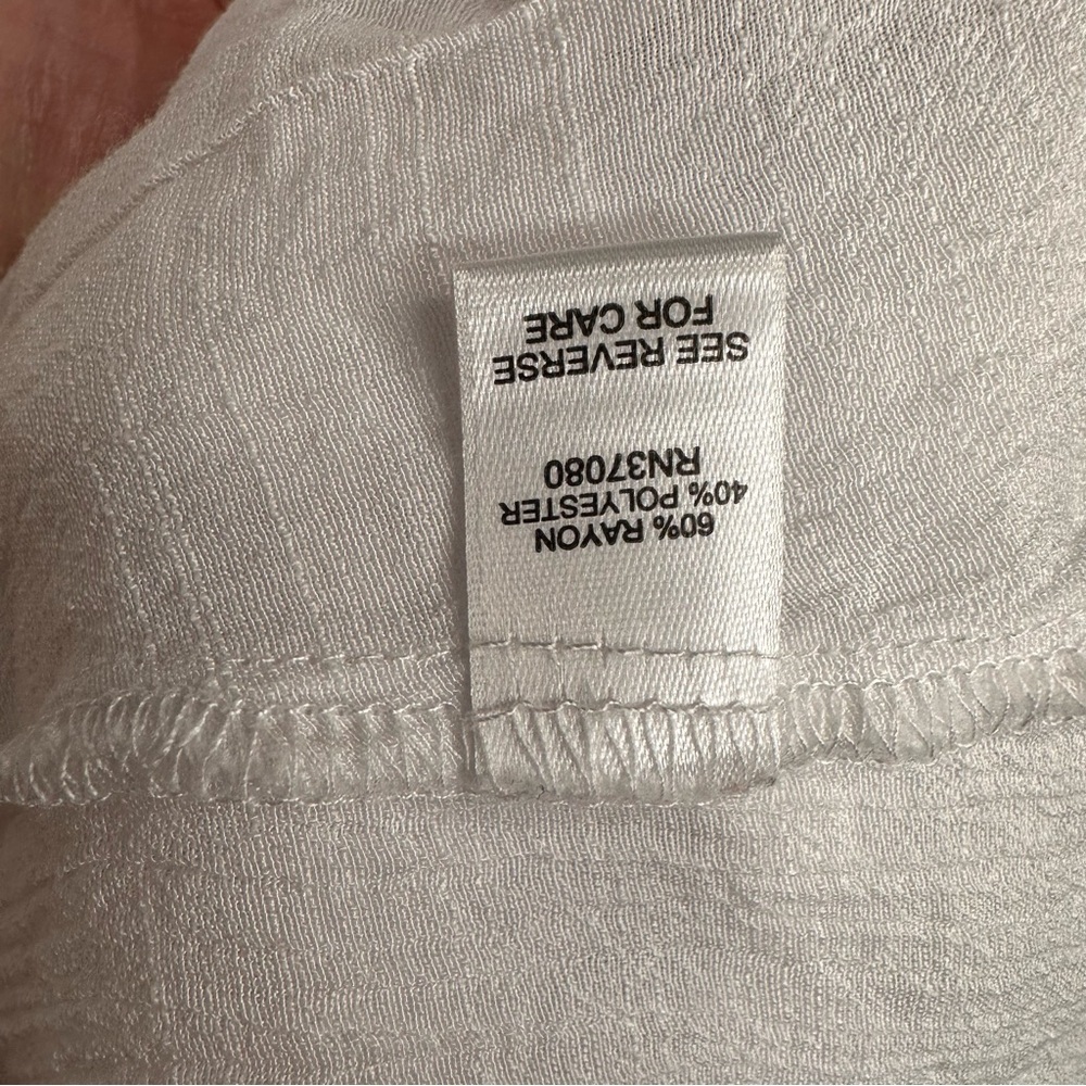 Cato White Boho Tunic with Embroidery Size 26/28 - Picture 5 of 7